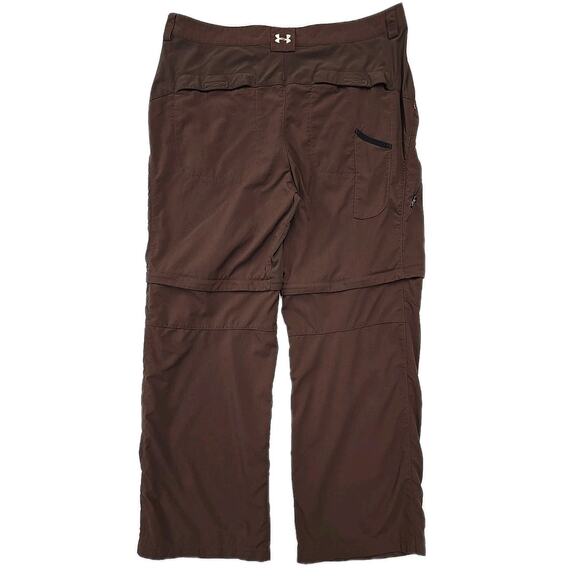 Under Armour Convertible Pants Men's 40x32 Brown Nylon Ripstop 7 Pocket Gorpcore - Picture 12 of 12